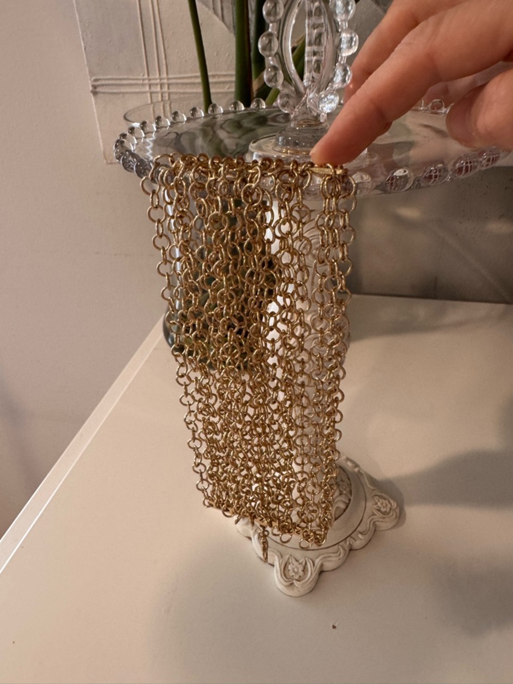 3/12$ Marlyn Schiff Wide Gold Chain Mesh Bracelet - Picture 9 of 10